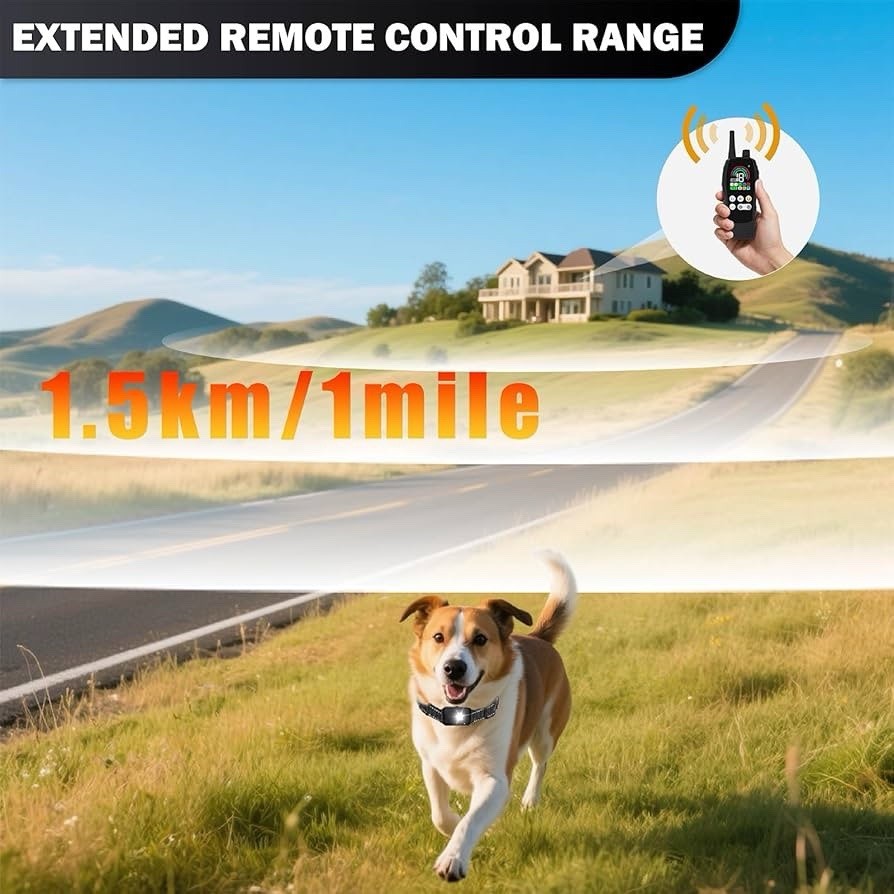 Dog Training Collar, 4 Modes, 5000ft Range, IP68 Waterproof, Rechargeable