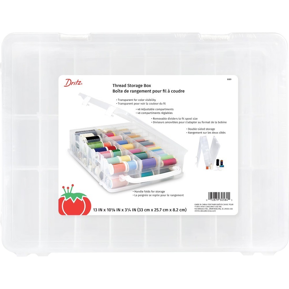 Thread Spool Organizer Box Holds 48 for Sewing Embroidery Machine Storage Case