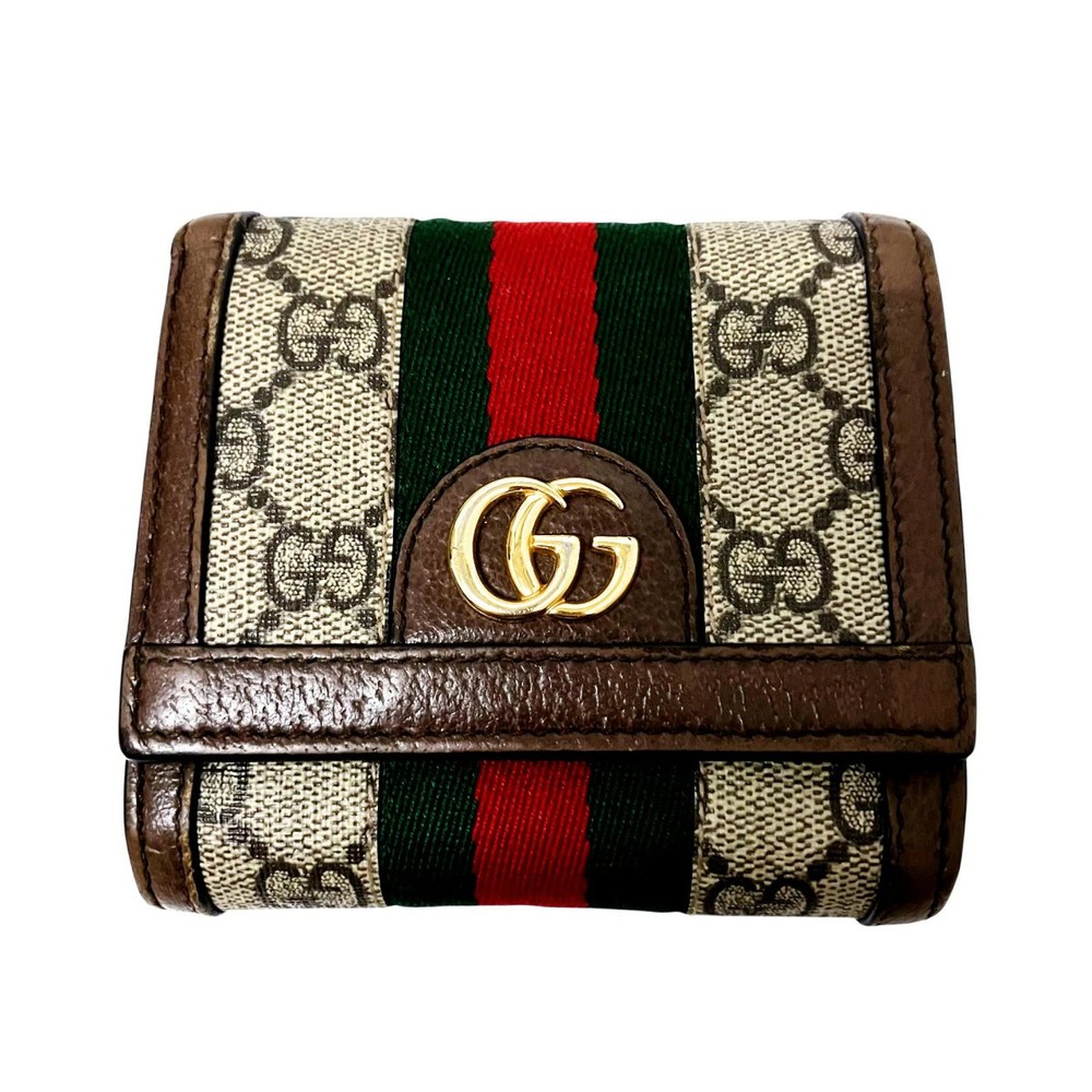 Gucci GG Bifold Wallet Brown authentic compact