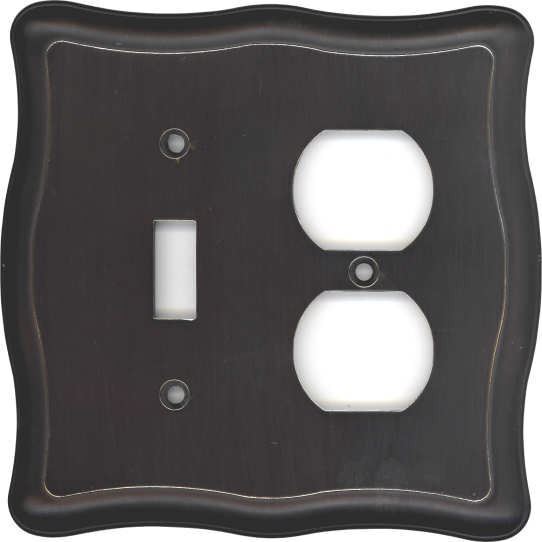 Switch Single/ Single Duplex Wall Plate Oil Rubbed Bronze