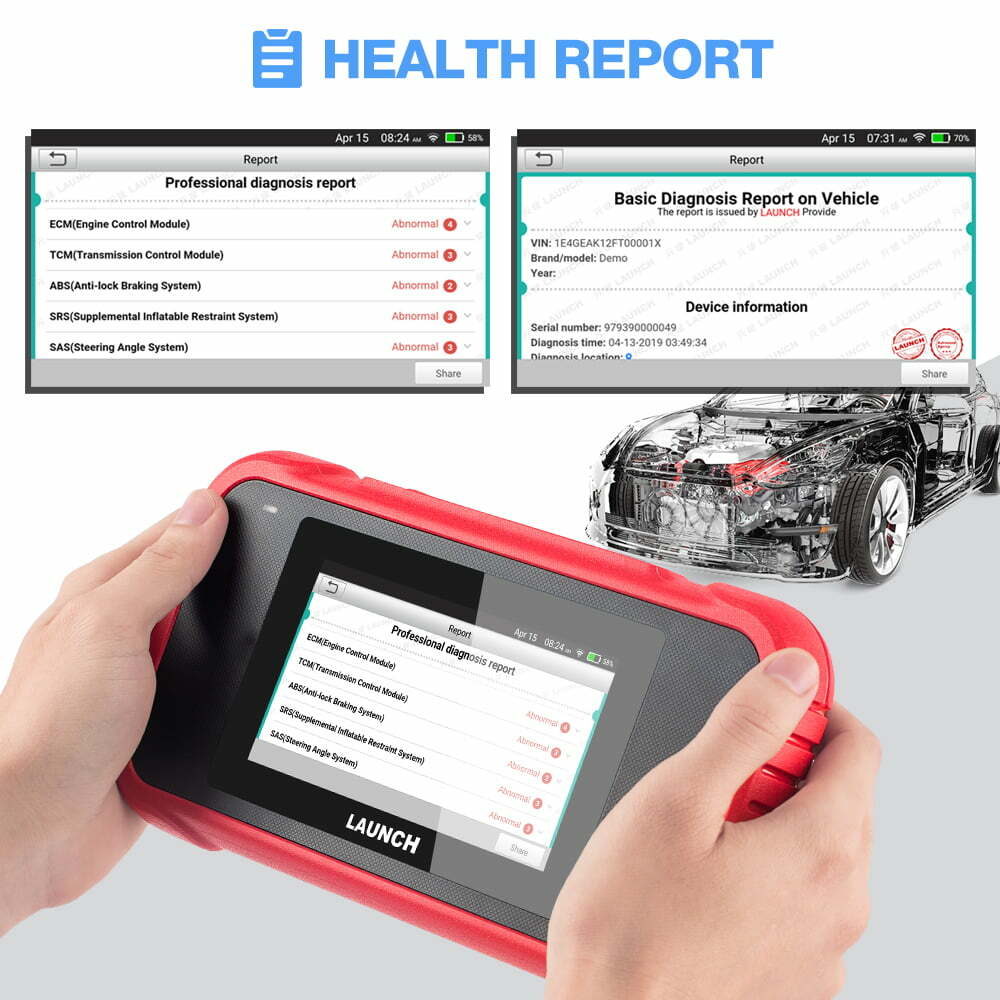 LAUNCH CRP123E OBD2 Diagnostic Tool Scanner Code Reader Check Engine ABS SRS AT