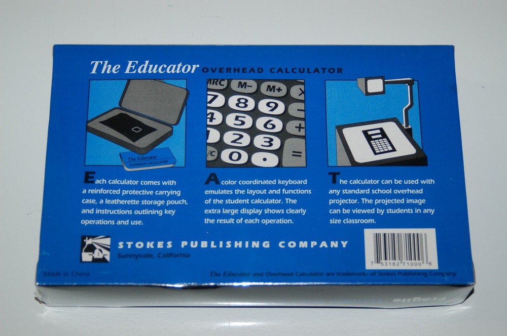 The Educator Basic Overhead Calculator - Stokes Publishing Company Teaching Tool