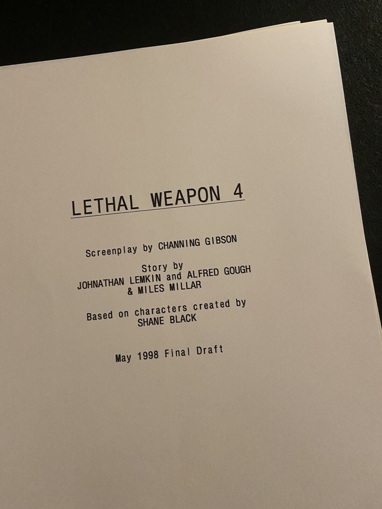 Warner Bros.™ THE LETHAL WEAPON LEGACY Rare Script SCREENPLAY SET Collection
