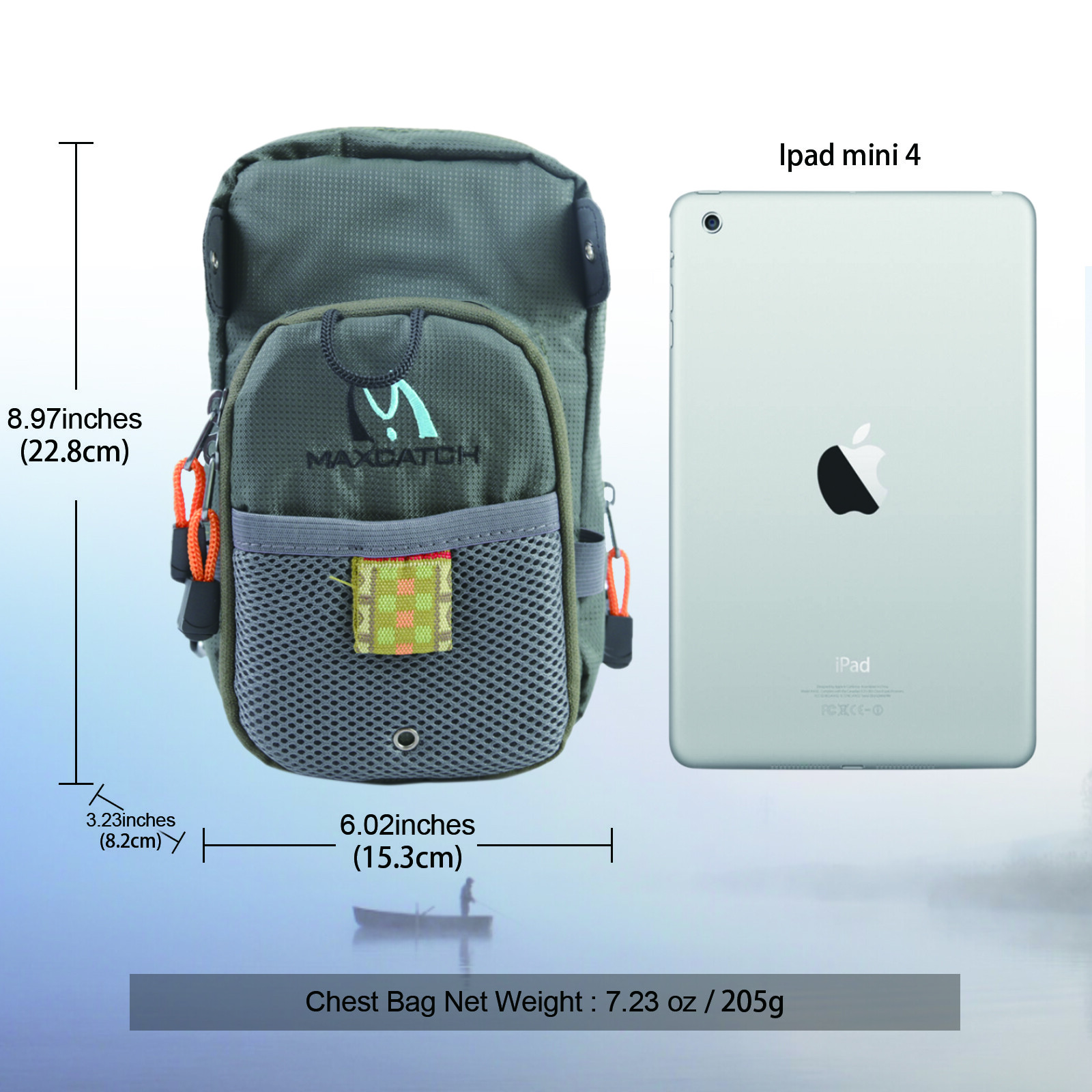 Maxcatch Fly Fishing Chest Bag Lightweight Chest Pack Outdoor Sports Pack