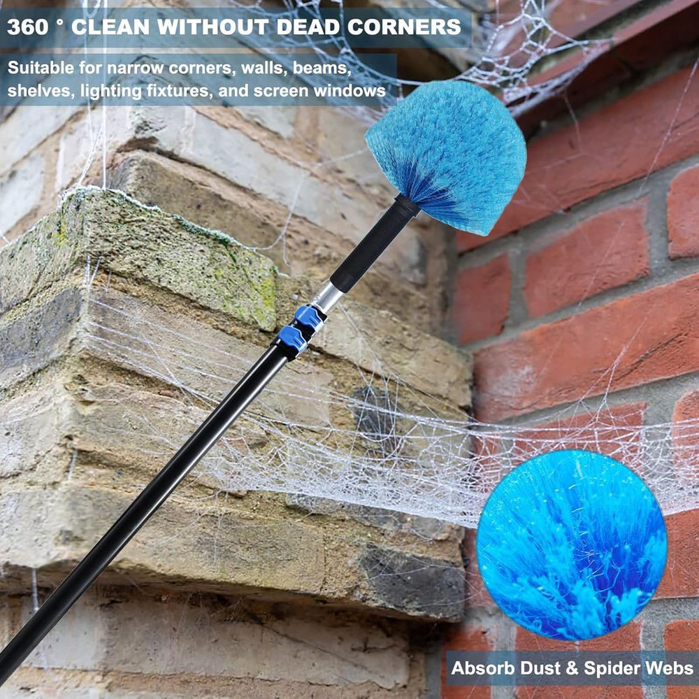 Twist-On Cobweb Duster Head Brush // Spider Web Brush with Universal Joint