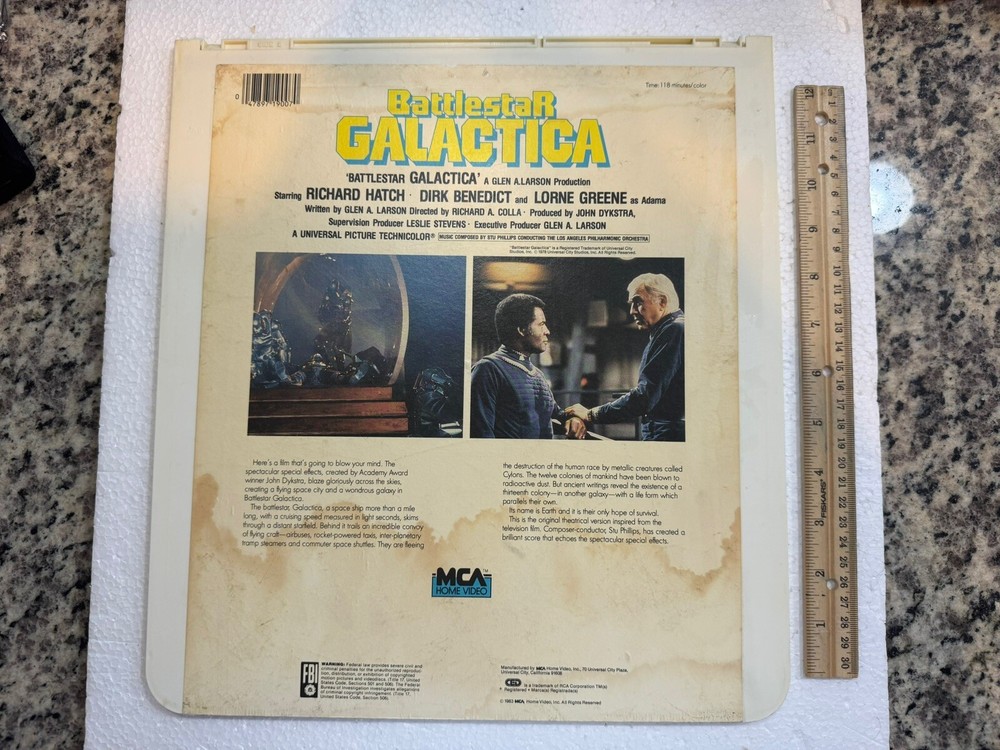 Vintage Battlestar Galactica CED Video Disk 1983