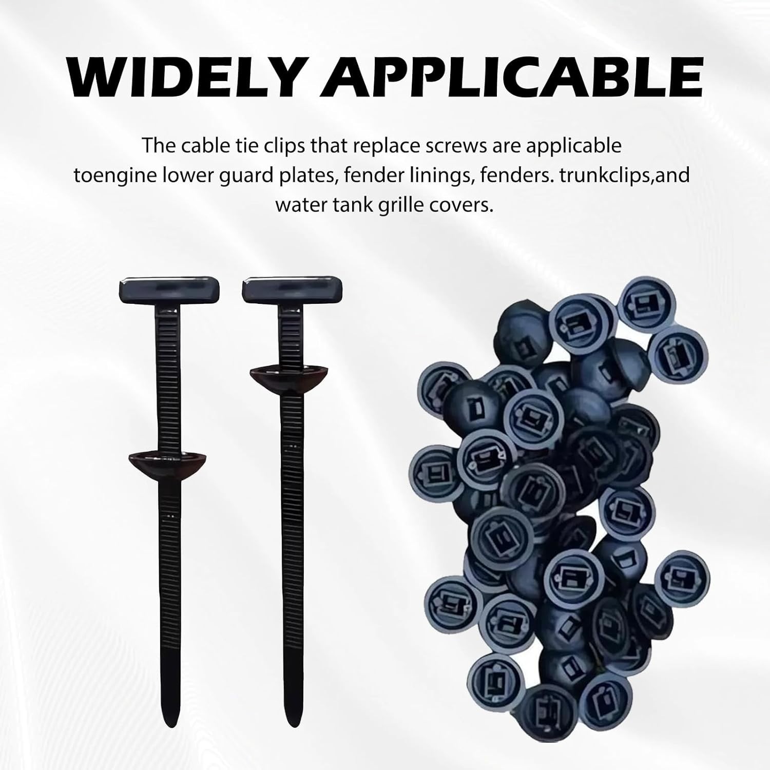 100 PCS Nylon Universal Cable Tie Buckle，Heavy Duty Self-Locking Zip Ties Holder