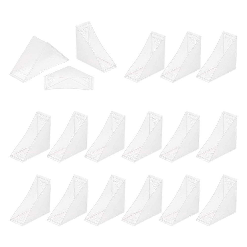 30Pcs 0.79x2in Plastic Right Angle Triangle Glass Table Corner Protector, Clear