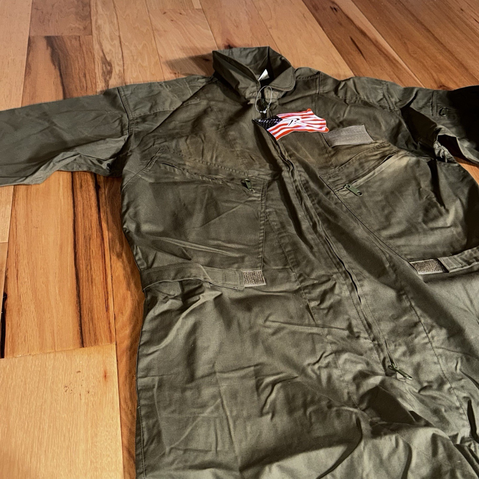 Rothco Flight Suit Small Olive Drab Military Style Coveralls Zip Front NEW