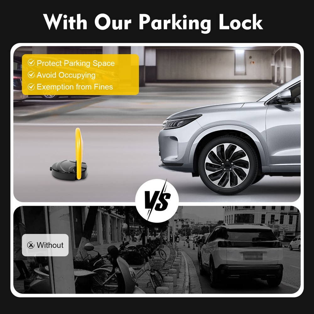 Car Parking Spot Lock Remote Control Foldable Barrier Auto Sensor Anti-Collision