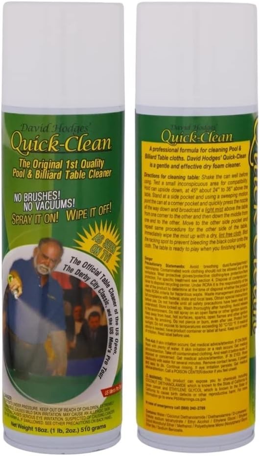 Quick Clean Pool Table Felt Cleaner Spray - Great for Cleaner...