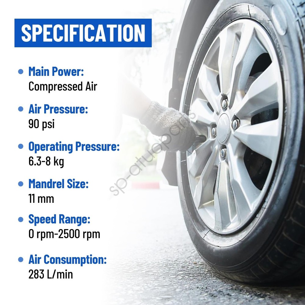 Tire Repair Kit with 2500 RPM Buffer, Scraper, Roller & Durable Buffing Wheel