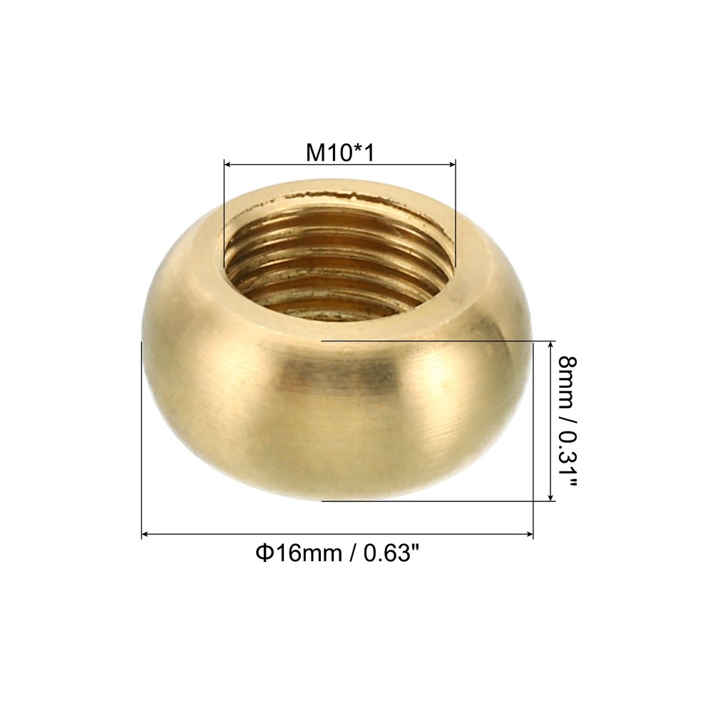 M10x1 Round Locknut 5pc Solid Brass Edge Flat Nut Thin Screw Lock Nut 16mmx8mm