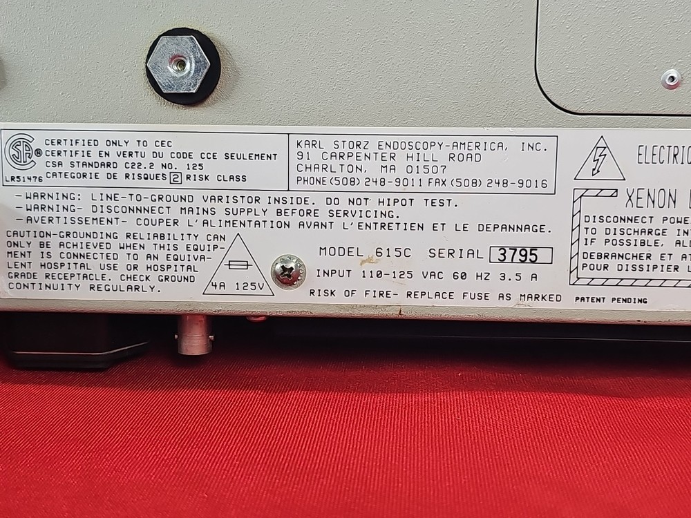STORZ Xenon Light Source 615 Power Tested AS-IS