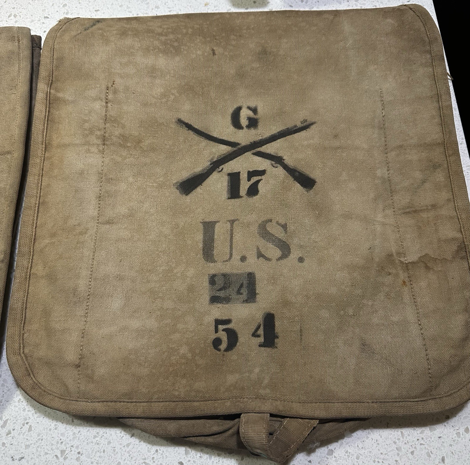 Lot Of 2 (Two) Early Spanish American War Haversacks With “D” Rings!