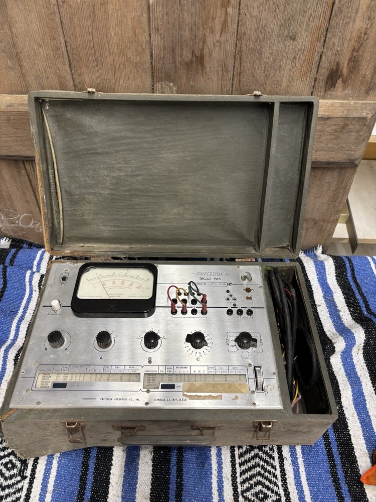 Precision Model 960 Transistor Crystal Diode Tester Vintage Powers On