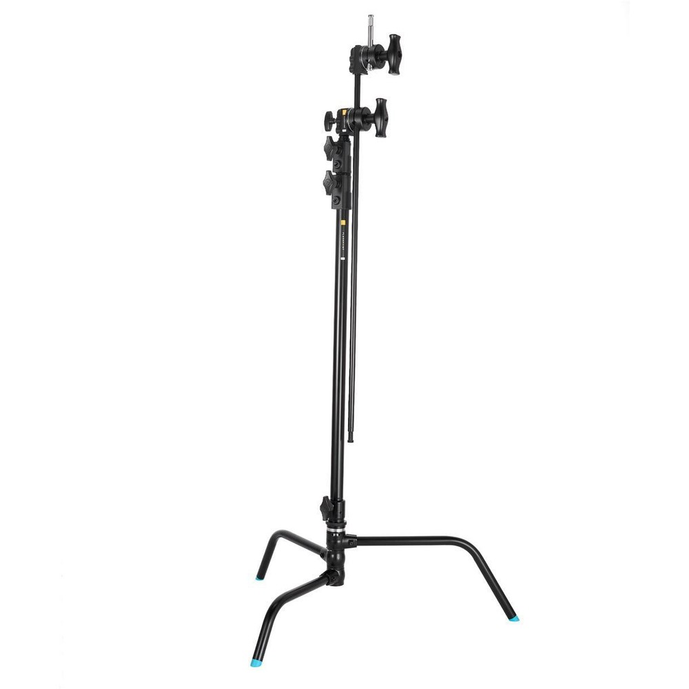 Flashpoint 40" Quick Release Turtle Base C-Stand Kit, Grip Head Arm (Black)