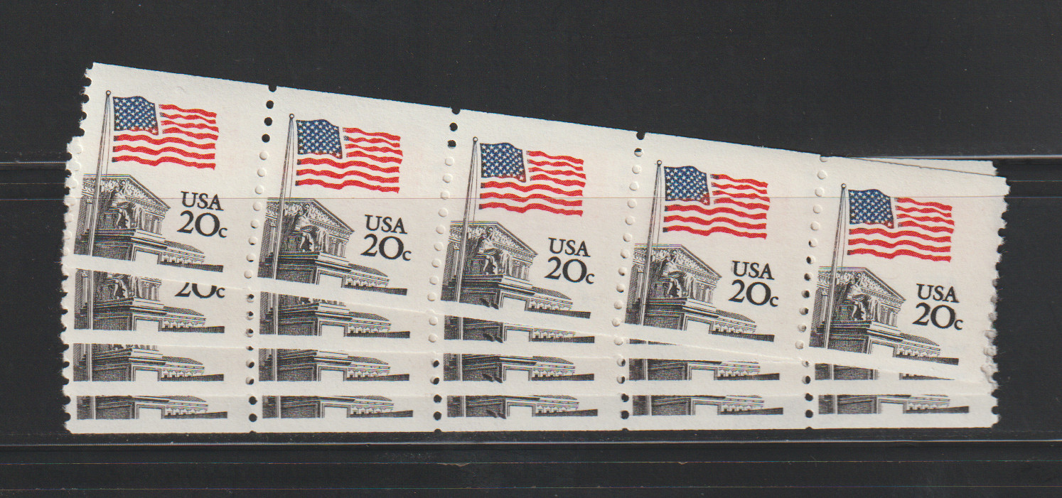 US PNC EFO Stamps: #1895 Flag, Court: "Footsteps" CPV No#. MNH