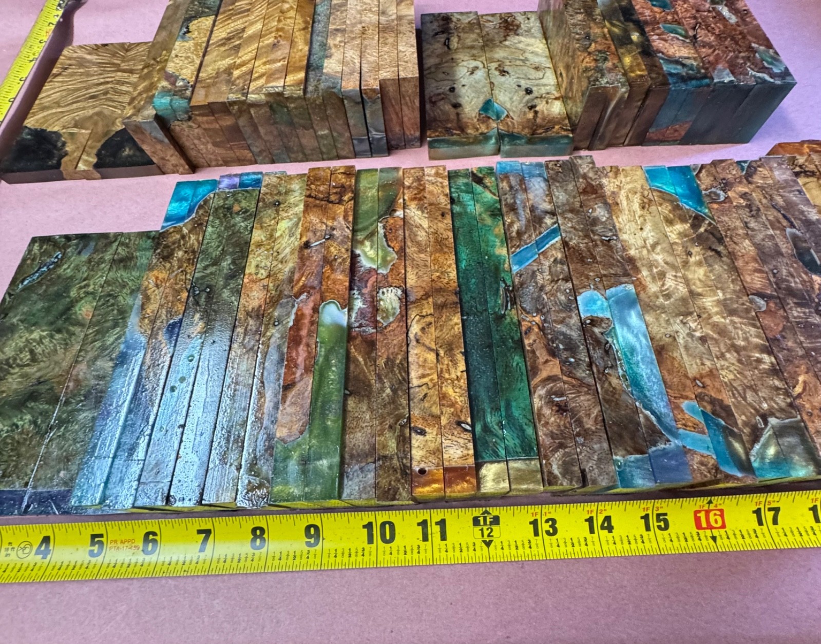 STABILIZED HYBRID MANGO BURL,KNIFE SCALE,TOOL HANDLE, This Sell Is For 1 Pair!