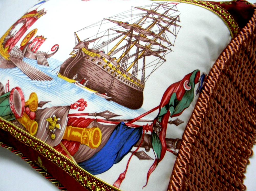 Scalamandre fabric "Bajel Turco" Designer Pillow With insert