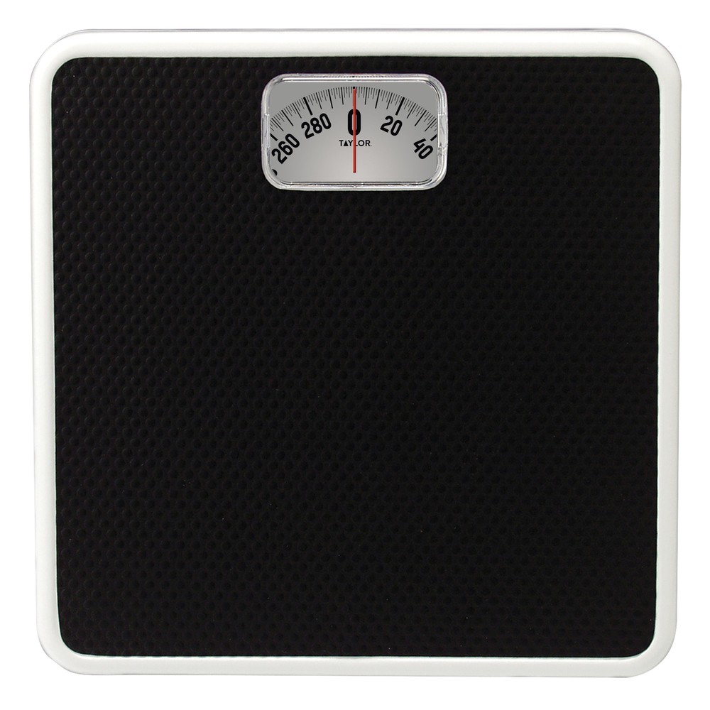 lb Analog Dial Bathroom Scale with Dial Display Black