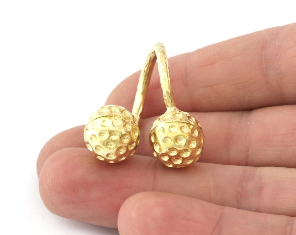 Golf Balls Ring, Wrap Adjustable Ring , Raw Brass (8US) 5208