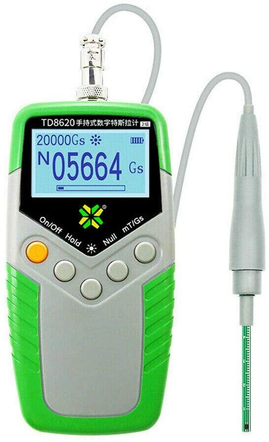Digital Gauss Meter Tesla Meter Surface Magnetic Field Tester with 5% Accuracy