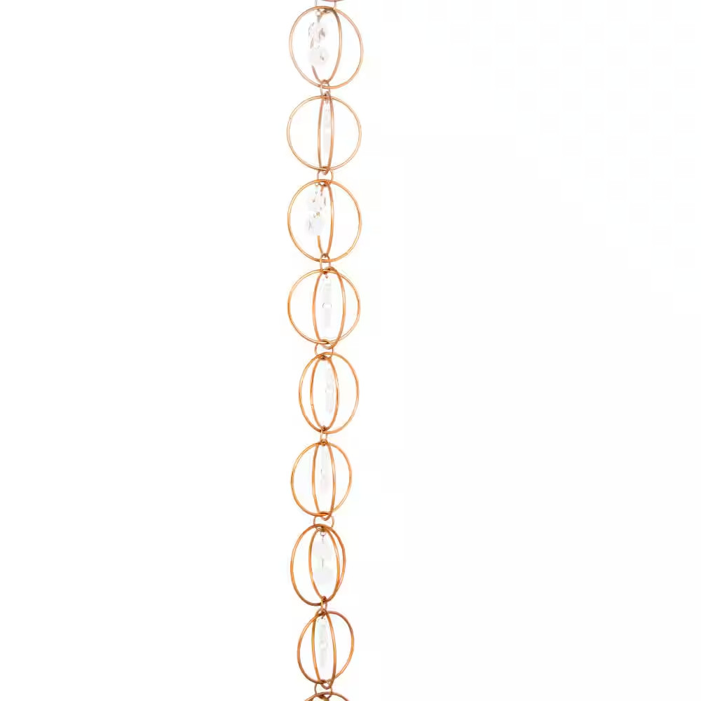 Rain Chain Copper Colored Loop Design for Gutters and Downspouts