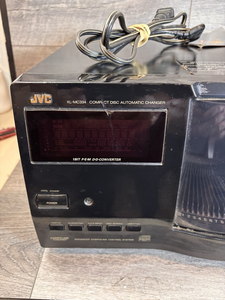 JVC XL-MC334BK 200 CD Compact Disc Automatic Changer w/ Cables Tested No Remote