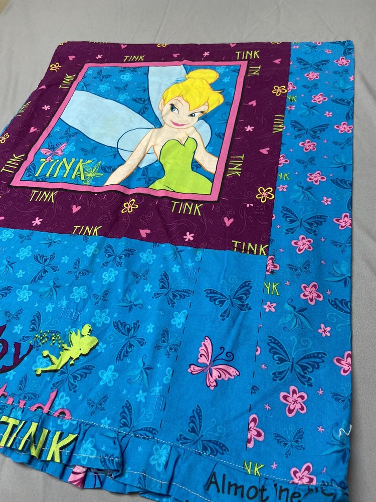 Tinkerbell Handmade Pillowcase Double Sided With Ruffle