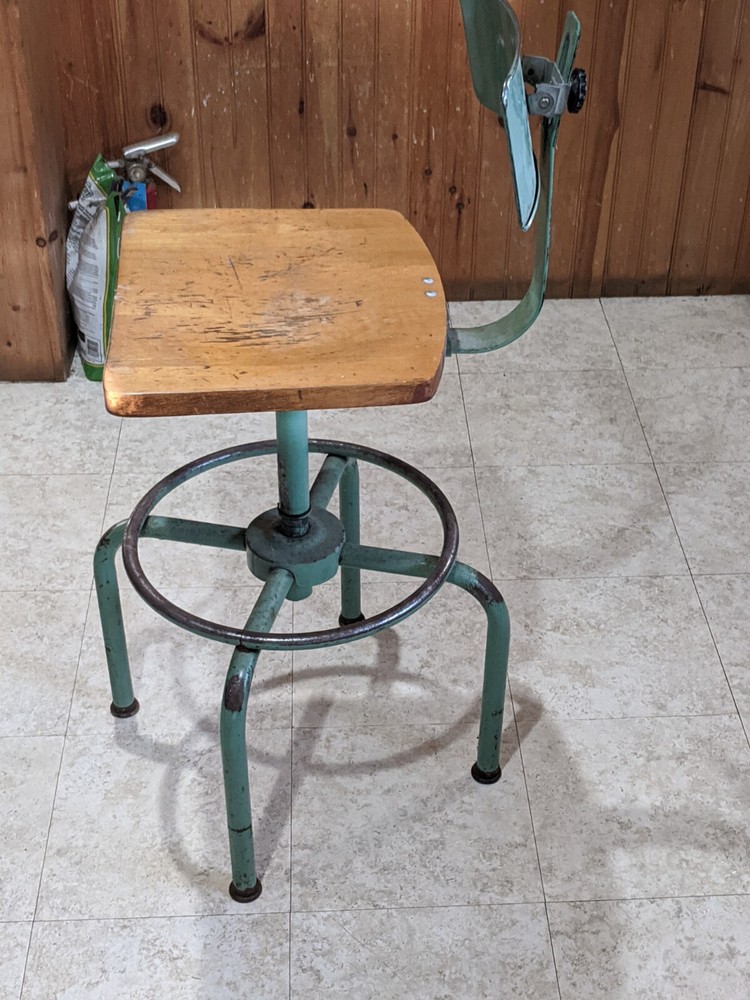 Vintage Adjustable Drafting Stool Adjusto
