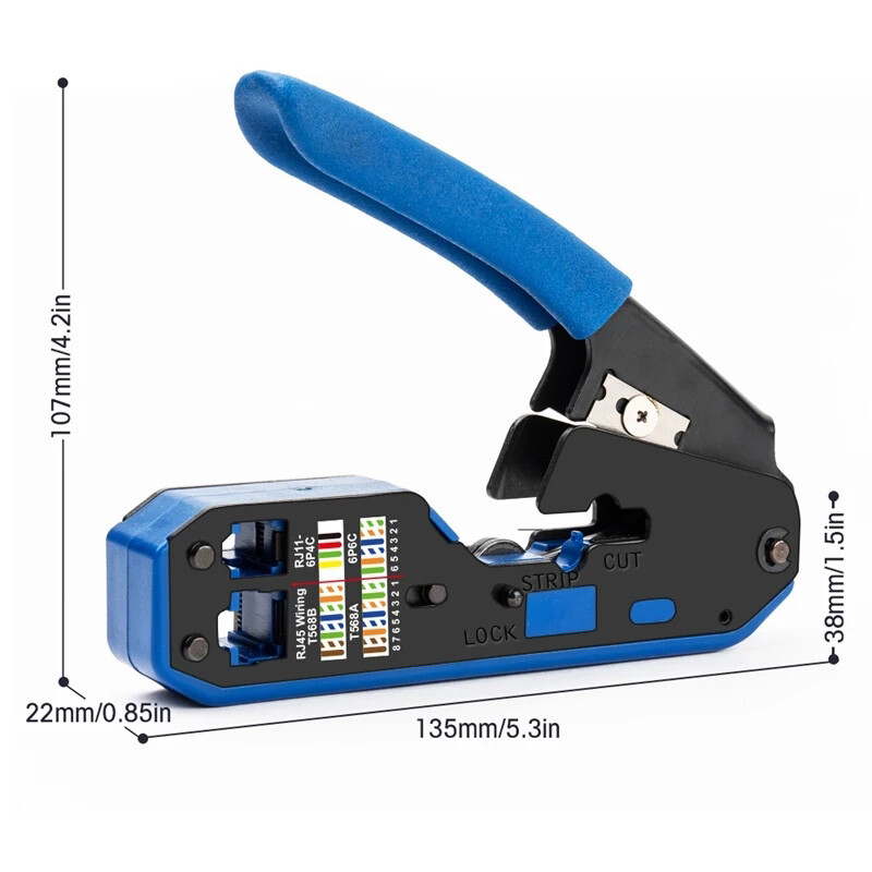 Rj45 Tool Network Crimper Cable Stripping Plier Stripper Crimping Tool Kit