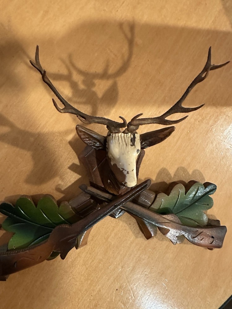 Vintage Black Forest Hunter Regula German Cuckoo Clock - Probably Needs Service