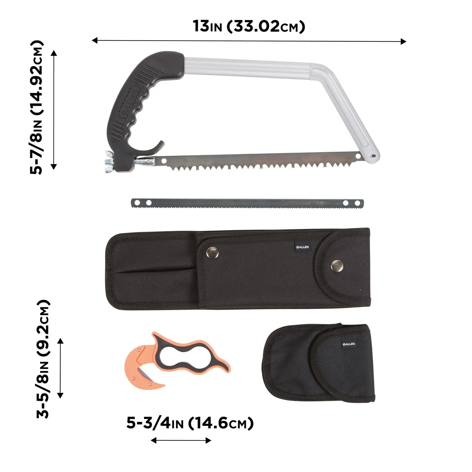 Allen® High Mesa Knife Saw Combo 18788A Field Dressing Butchering Nylon Sheath