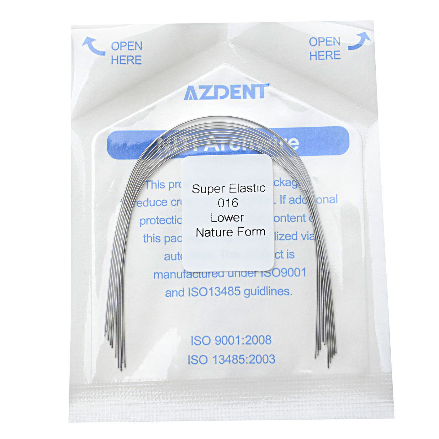 10Pc AZDENT Dental Orthodontic Super Elastic Niti Round Arch Wire Nature Form