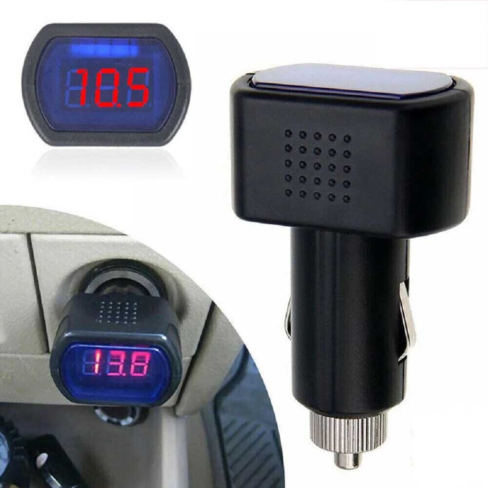 2pcs Car Cigarette Socket LED Volt Battery Voltage Meter Tester Detector 12V/24V