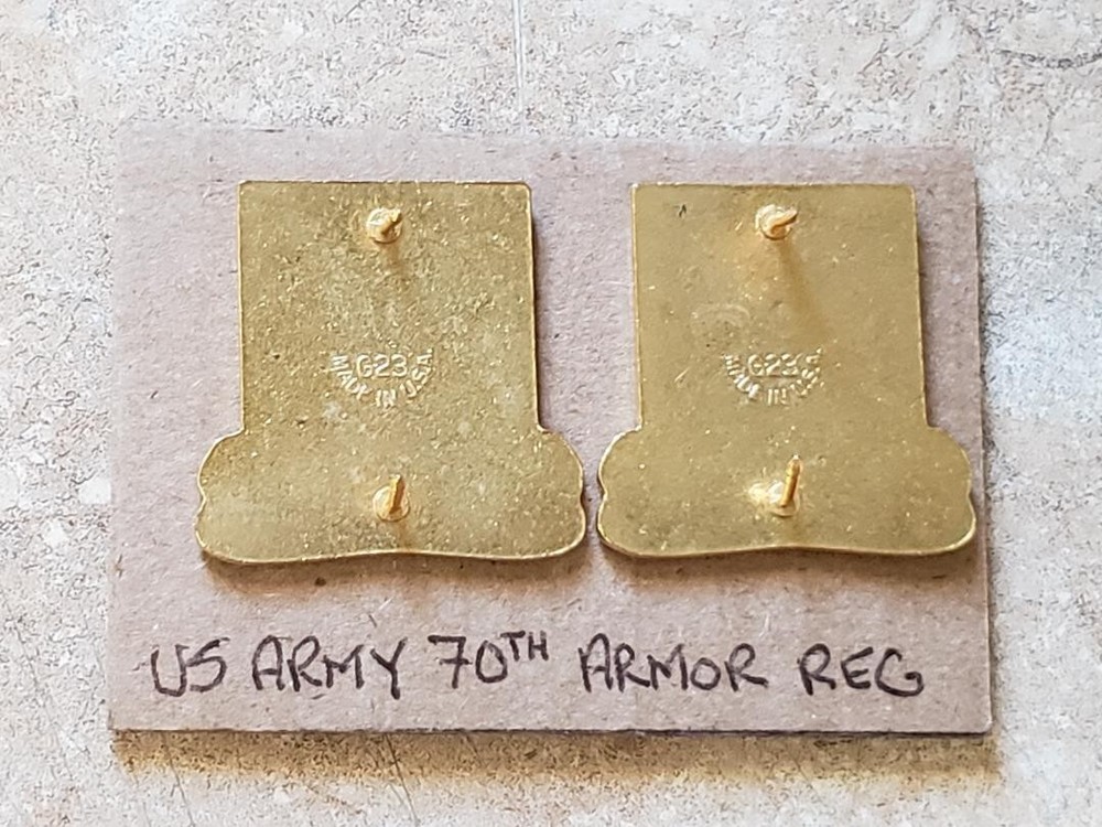 US Army 70th Armor Regiment Crest DUI (Pair)