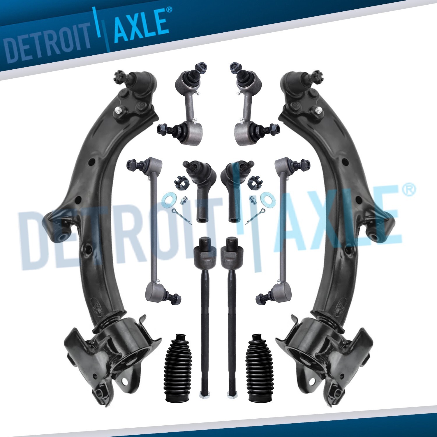 Front Rear Sway Bars Lower Control Arms Tie Rods Kit for 2007 - 2011 Honda CR-V