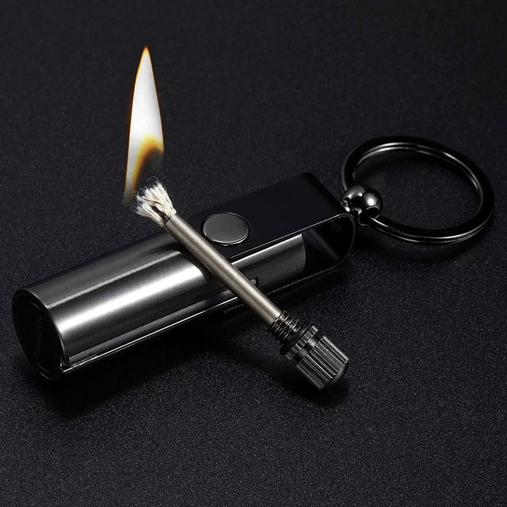 Permanent Match, Keychain Flint Matchstick Fire Starter Forever Match, Reusable
