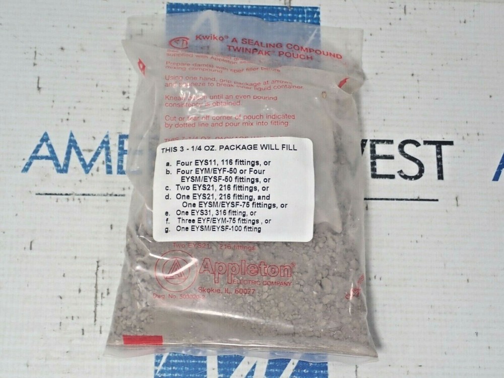 APPLETON ACK6FA KWIKO A SEALING CEMENT NEW IN BOX