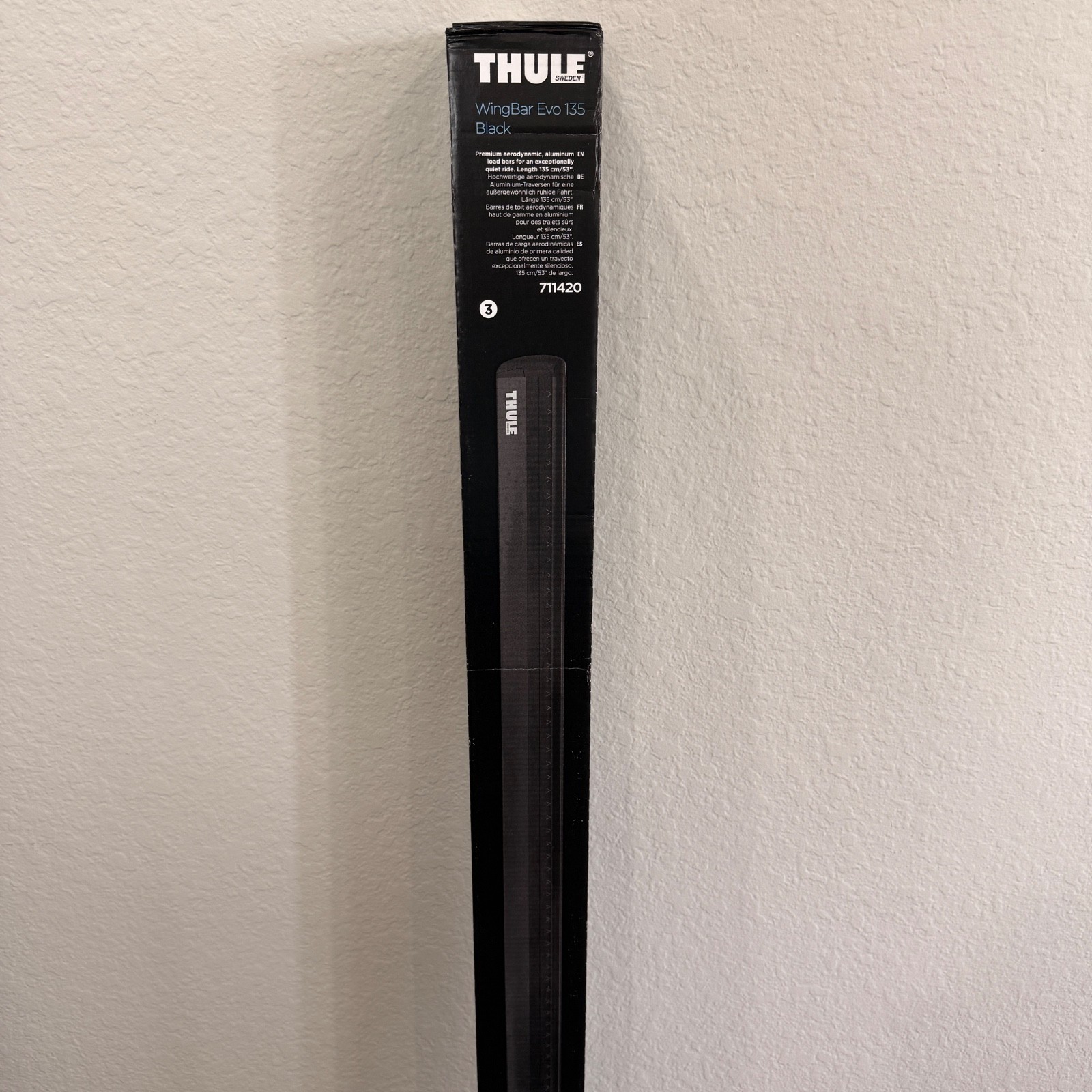 Thule WingBar Evo 135 cm Roof Bars 711420 (53" inches / 2 Pack) Color: Black