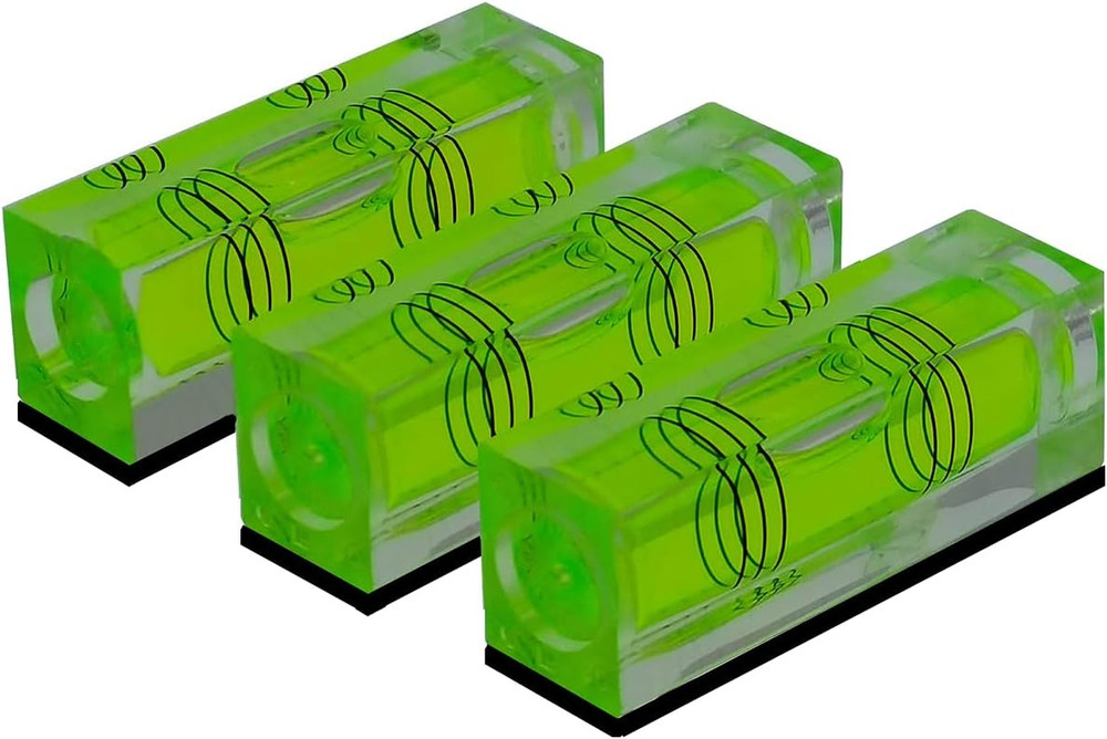 Small Bubble Level Tool Mini Bubbles Rectangle Three Line Horizontal Pearl 52201