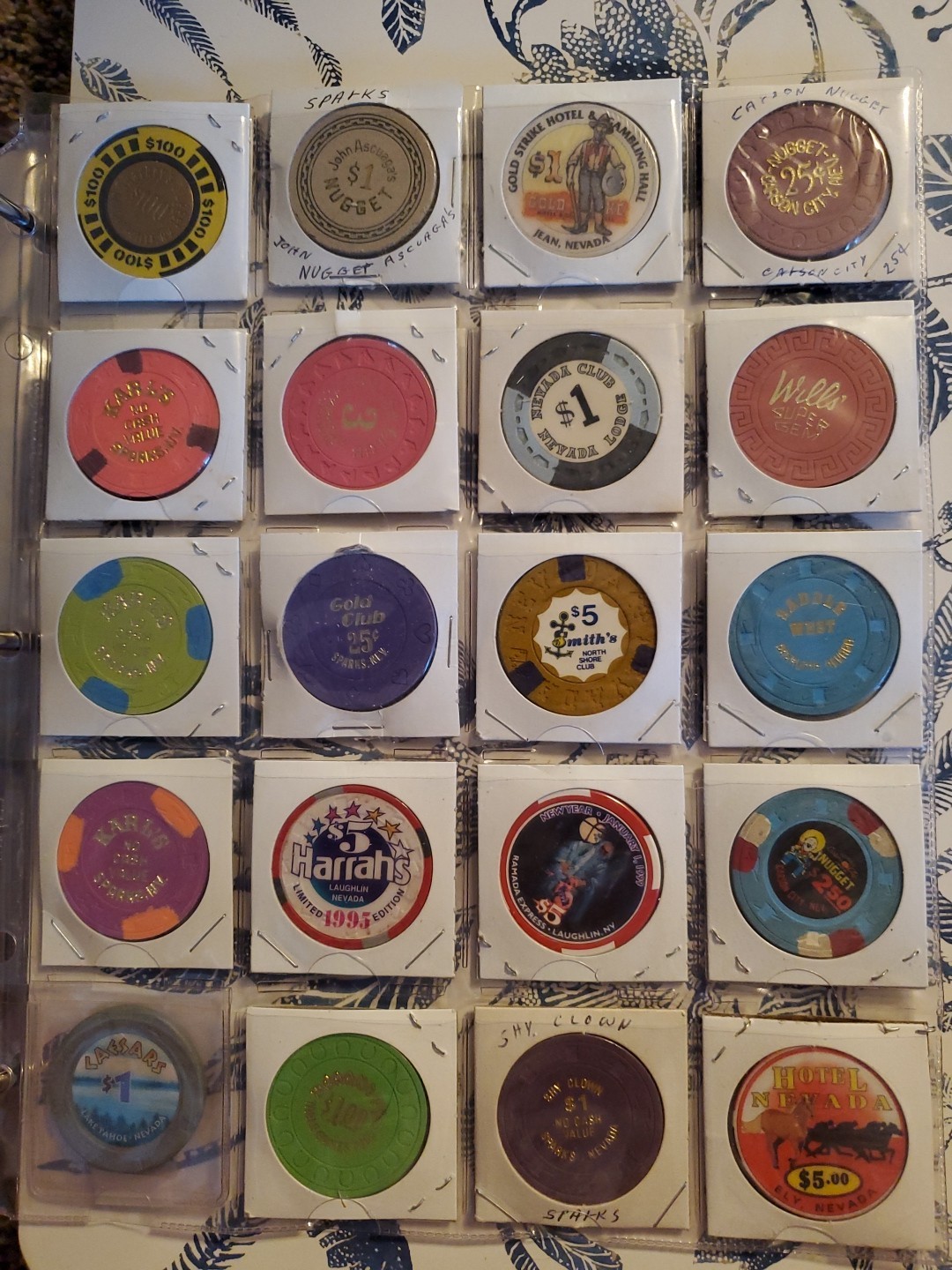 Vintage Rare  Nevada Casino Chips  Lot Of 20