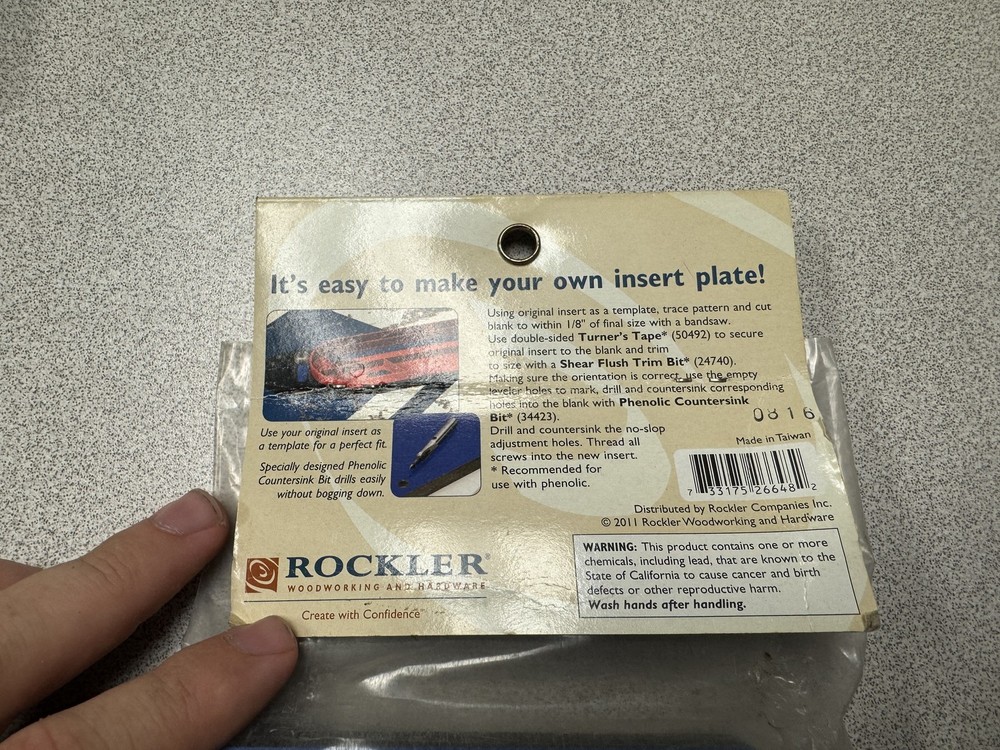 Rockler Phenolic Table Saw Inserts