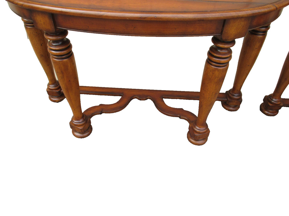 62455 PAIR of Quality Console Sofa Library Sideboard Server Tables
