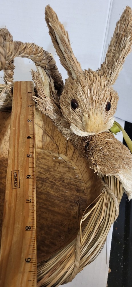 Rabbit Bunny Easter Sisal Woven Basket
