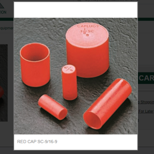 RED CAP SC-9/16-9, # SC-9/16-9 (Quantity 10)