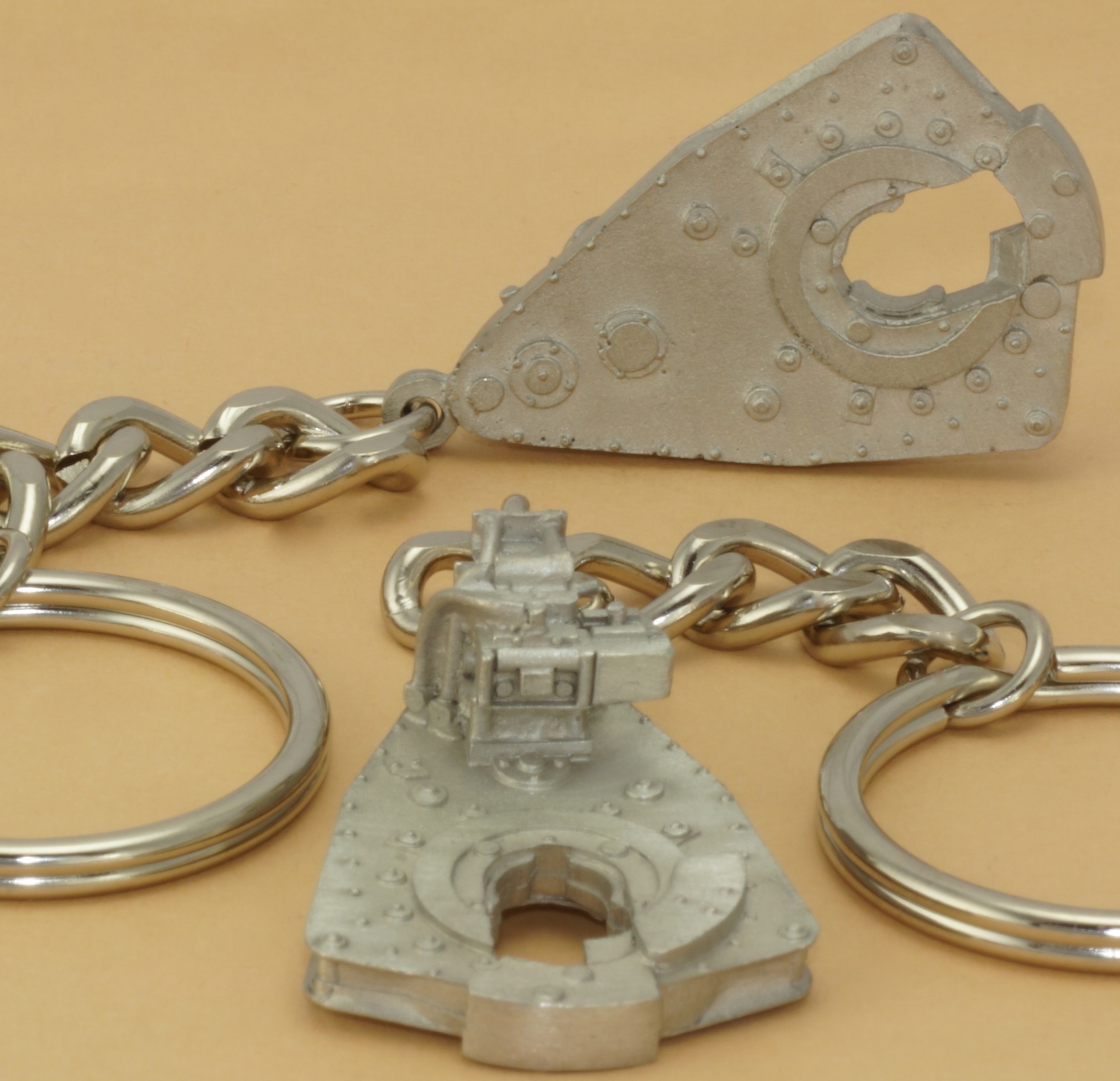 Oilfield Trash Drill bit Rig Power Tong Keychain Jewelry Roughneck oil sticker