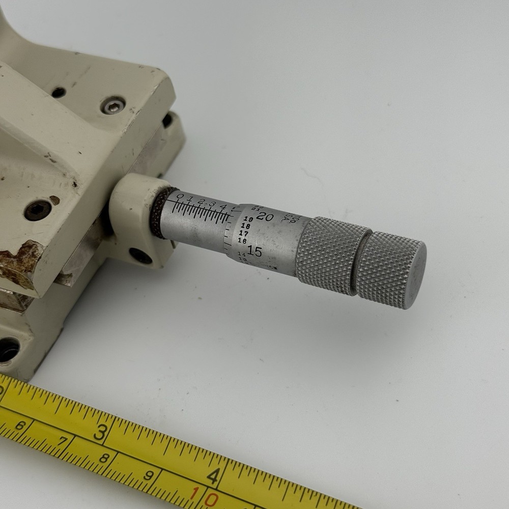 Line Tool Co. 2 Axis Linear Stage w 2 Starrett Micrometers