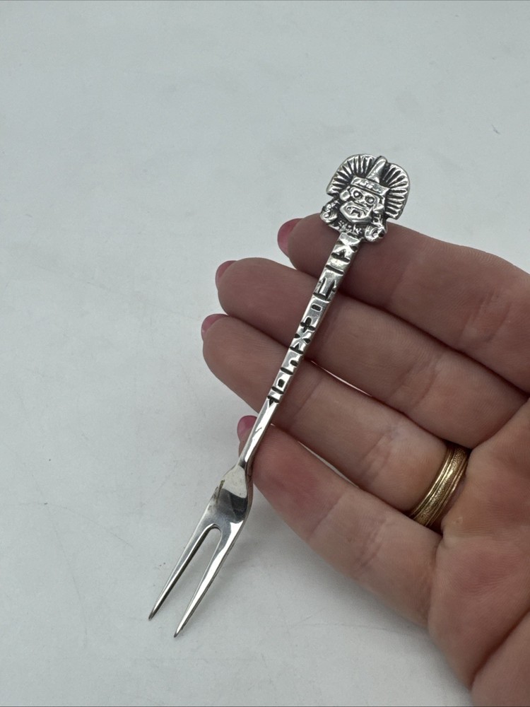 Vintage Mexico & Trival Mask Design Fork